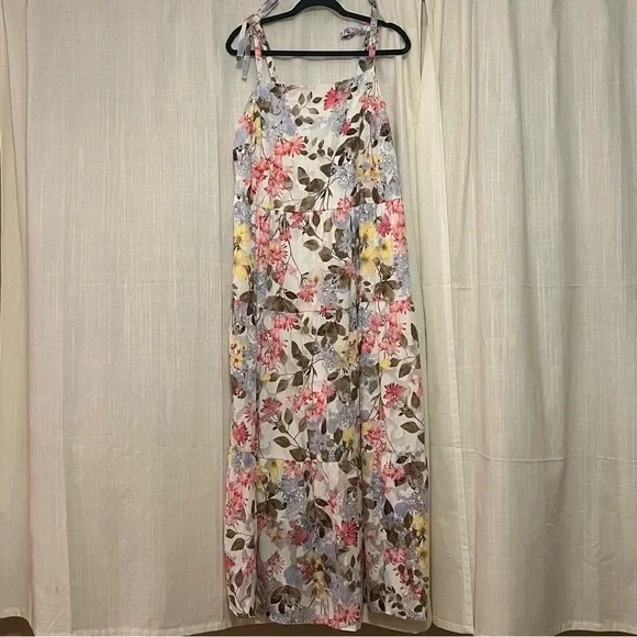 NWT Lane Bryant Colorful Floral Tiered Maxi Dress Size 14 Women’s - Picture 8 of 11